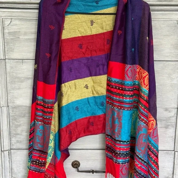 Colorful scarf/wrap - Picture 2 of 4